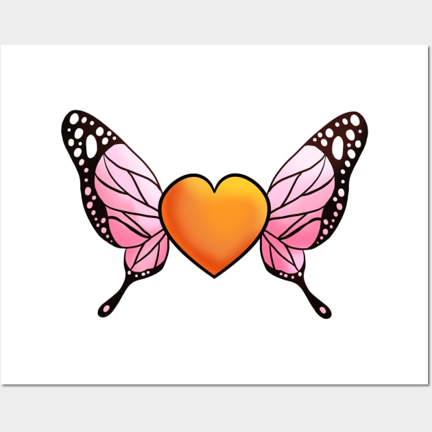 Butterfly Heart 2 Wall Art by Elora0321